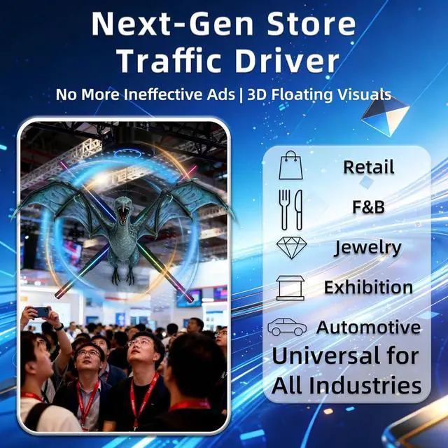 Alt view image 6 of 7 - 3D Hologram Fan 23.6 Inch/60CM,3D Hologram Led Fan Projector with APP+WIFI+Bluetooth+Remote Control,3D Holographic Fan for Business Store Display,Party,Christmas,exhibition,wedding (19.6 Inch)