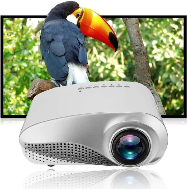 Alt view image 4 of 7 - Gaone Portable Mini Projector, 1080P Full HD Video Projector 600 Lumens Support 100" LCD Home Cinema Projector 50000 Hours LED Projector Compatible with HDMI/USB/TF Card/VGA/AV for Home Theater,Black