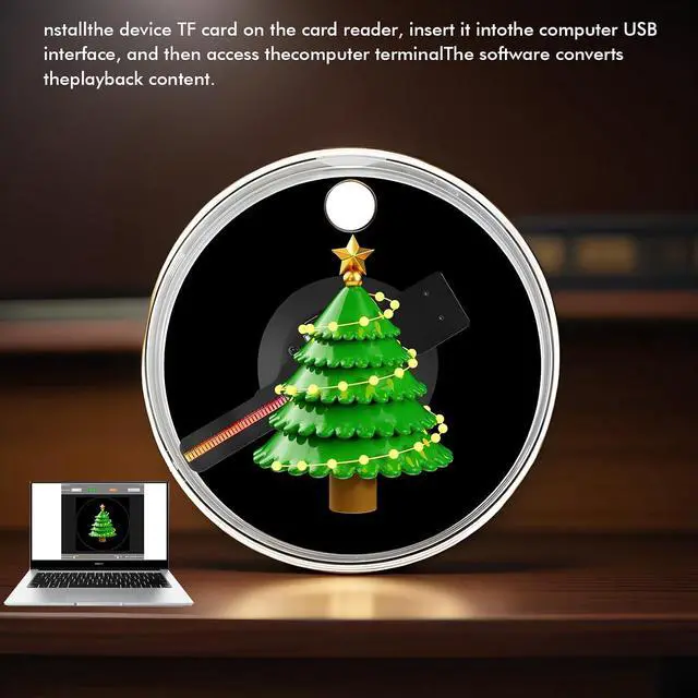 Alt view image 2 of 7 - 3DhologramFan 4.7" with Protective Cover Mini Holographic Fan with LED Display and WiFi App Control-Plug & Play for Tabletop Advertising, Store Display & Shops, Booths, Holidays Holographic Projector