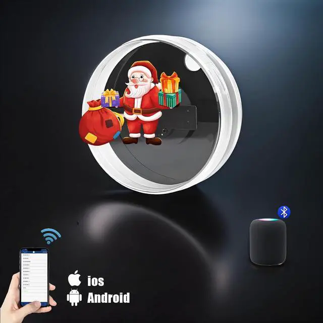 Alt view image 3 of 7 - 3DhologramFan 4.7" with Protective Cover Mini Holographic Fan with LED Display and WiFi App Control-Plug & Play for Tabletop Advertising, Store Display & Shops, Booths, Holidays Holographic Projector