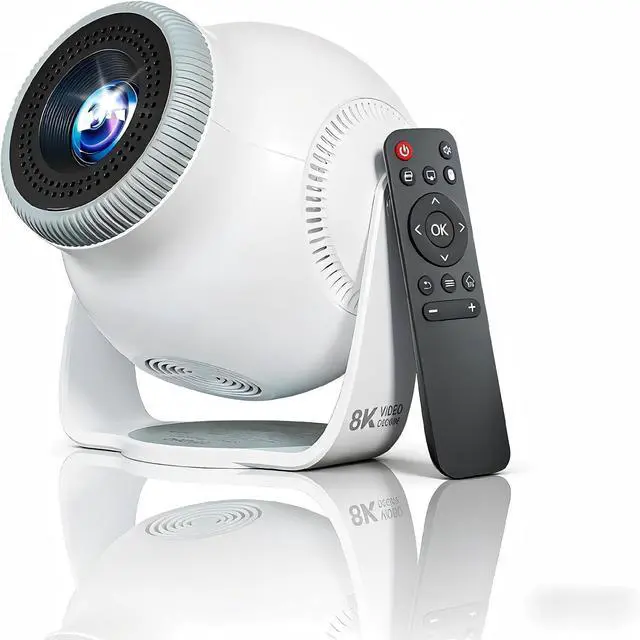 Main image of WorldCup Limited Edition Short Throw Mini Portable Projector with WiFi and Bluetooth, Android Smart TV Projector for Home Theater and Outdoor Use