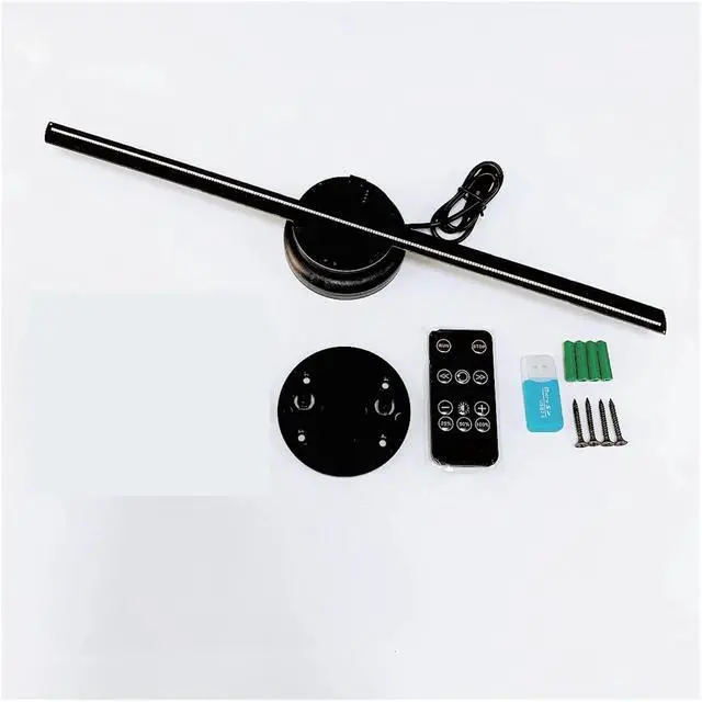Alt view image 6 of 6 - 43cm Hologram 3D Fan Projector, 3d Hologram Led Fan Display, Wall-mounted Wifi Led Sign Holographic Player Advertising Display Support PC Software Simple Management