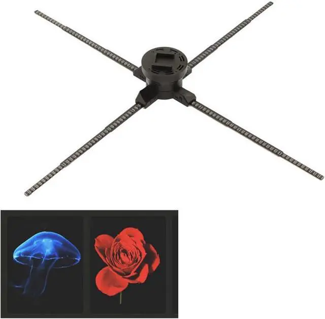 Alt view image 3 of 7 - 3D Hologram Fan WiFi Projector 30.7x30.7in 2000x928 Resolution Holographic LED Fan For Advertising Display Simple Management