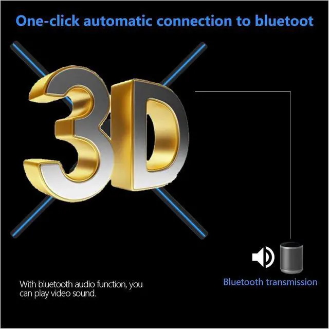 Alt view image 6 of 6 - 56cm/22.1in 3d Hologram Fan, 672 Led Beads In 4 Fan Blades Holographic Projector By TF Card, App & Remote Control, Halloween Simple Management