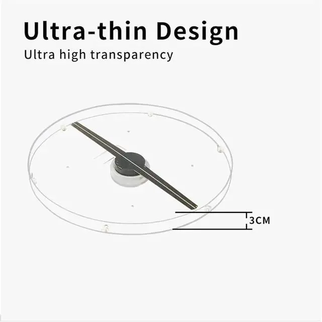 Alt view image 3 of 7 - 42CM/16.5IN 3D Hologram Projector With Protect Cover 3D Led Holographic Business Logo Advertising Projector Fan For Party Decoration Simple Management(WIFI Model 384 led)