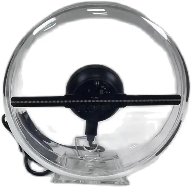 Main image of 14cm/5.5in 3D Hologram Fan With Transparent Cover Ornament 128 LED Holographic Advertising Machine Christmas Simple Management