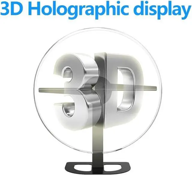 Alt view image 2 of 7 - 3D Fan Hologram Projector 32cm 2 Fan Blade Wall-mounted Wifi Led Signs Lamp 224 LED Holographic Advertising Machine Simple Management