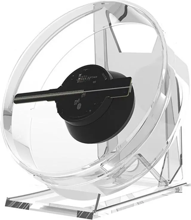 Main image of 3D Holographic Advertising Lights, LED Desktop Model Fan Screen With Audio Playback With Transparent Cover Holographic Fan Simple Management