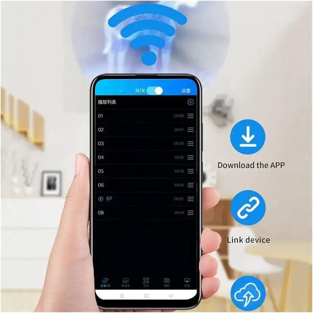 Alt view image 6 of 7 - 45/52/56/60/65cm 3d Holographic Fan, Holographic Projector Multifunctional Advertising Machine Projector Fan Screen Simple Management(52CM)