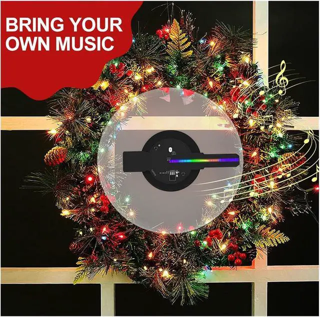 Alt view image 5 of 5 - 3D Holographic Advertising Lights, LED Desktop Model Fan Screen With Audio Playback With Transparent Cover Holographic Fan Simple Management