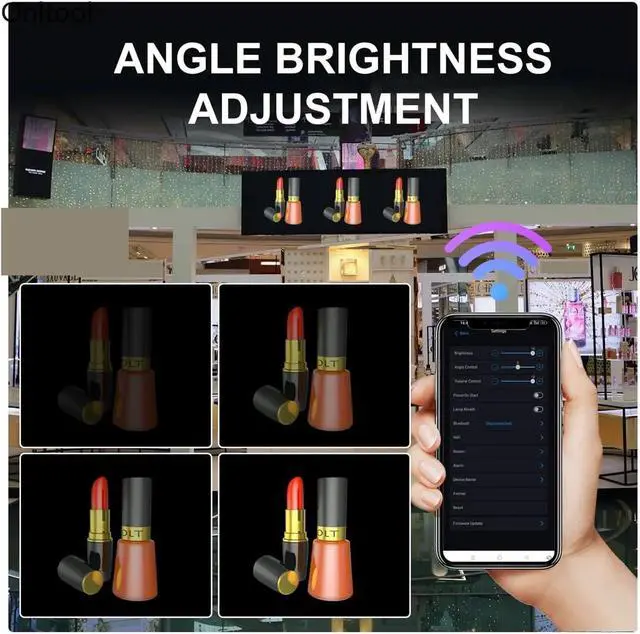 Alt view image 4 of 7 - 62CM/24.4in Wifi 3D Holographic Projection Fan Led Advertising Display Holographic Light Remote Control Player 3D Support Image Vide Simple Management(P62 advertising light)