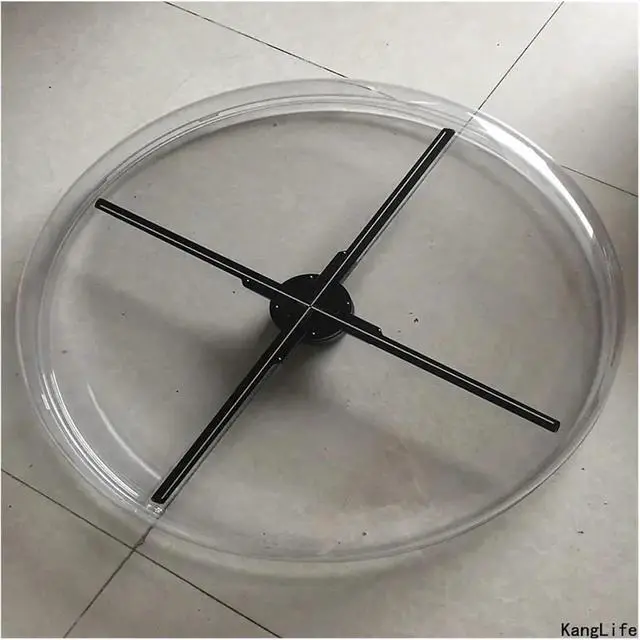 Alt view image 2 of 5 - 3D Fan Hologram Projector Protection Cover, 42-100cm Hologram Projector Light Advertising Display Shell LED Fan Acyrlic Cover Bag Simple Management(For 60cm)