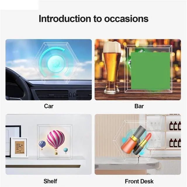 Alt view image 7 of 7 - 14*14CM Turning Around 3d Hologram Fan 2 Blades 360 Degree LED Holographic Advertising Projector With Mobile APP Simple Management(Model A)