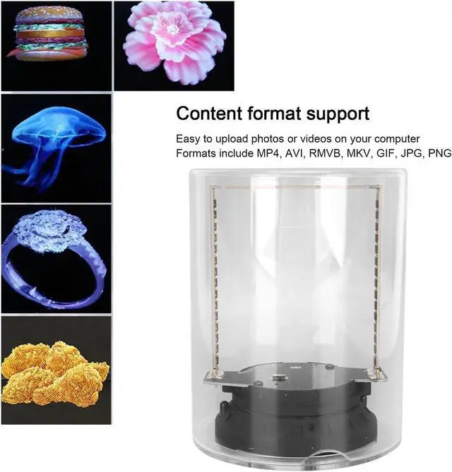 Alt view image 3 of 5 - 3D Hologram Fan 1080x160P 160 LEDs 3.9inch Diameter WiFi APP 3D Advertising Player For Business Store Shop Bar Simple Management