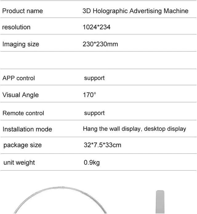 Alt view image 5 of 7 - 3D Holographic Fan, Screen Rotating Display Air Virtual Stereoscopic Imaging Led Projector, Wifi Outdoor Advertising Machine Simple Management