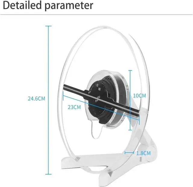 Alt view image 3 of 7 - 3D Holographic Fan, Screen Rotating Display Air Virtual Stereoscopic Imaging Led Projector, Wifi Outdoor Advertising Machine Simple Management