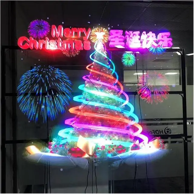 Alt view image 6 of 6 - 75/100cm 3D Hologram Fan With WiFi And App Control LED Holographic Advertising Equipment For Trade Shows, Parties, And Events Simple Management(100cm)