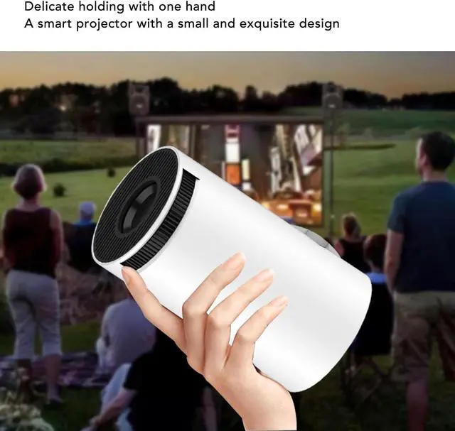 Alt view image 6 of 7 - Asixxsix Mini Projector, 1080P Portable Projector with WiFi and Bluetooth, 270 Adjustable Portable Movie for Laptop Smartphone Game Console for Bedroom Home Outdoor (White)