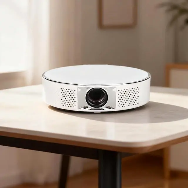 Alt view image 2 of 5 - Mini Projector, Portable Movie Projector with Smart Control, Auto Focus and ±40° Keystone Correction, Wireless Mirroring, 720P 1080P Supported, 200 ANSI, 7.9 x 2.6 in / 200 x 67 mm