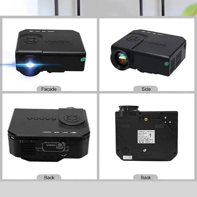Alt view image 6 of 6 - Portable LED Mini Projector Multimedia Home Theater Cinema Movie Education Proyector