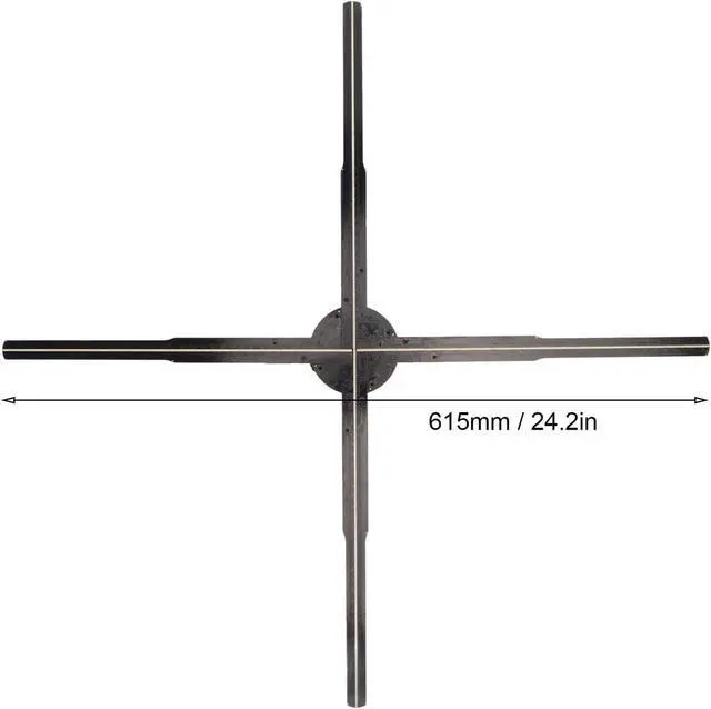 Alt view image 2 of 7 - 24.2in 3D Hologram Fan HD 722 LED Support Phone APP PC WiFi Holographic Advertising Display With Remote Control Simple Management