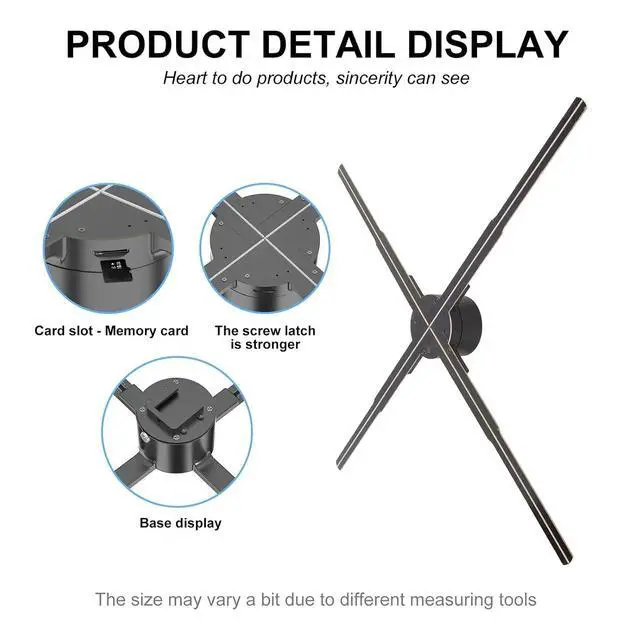 Alt view image 5 of 7 - 3D Hologram Fan Support Phone APP WiFi Holographic Advertising Display 24.2in Fast Heat Dissipation HD Simple Management