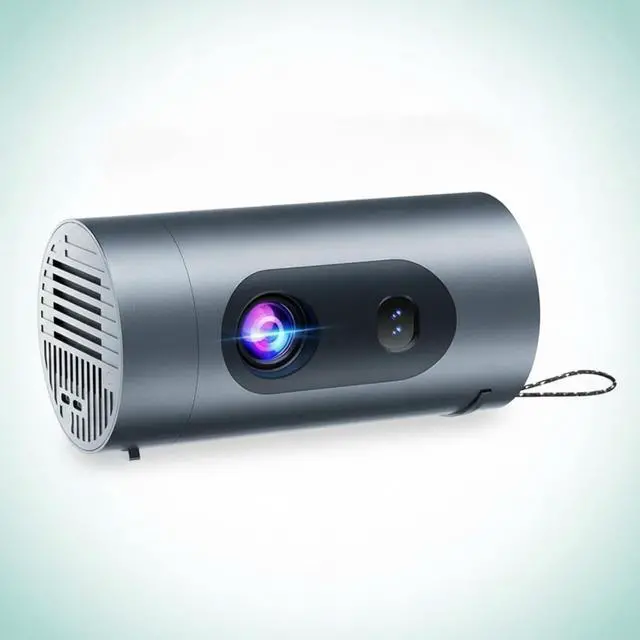 Alt view image 2 of 7 - Portable Home Mini Video Cinema With Aluminum Alloy Body Lightweight Build And Rear Strap Point suitable gaming presentations home entertainment , Orange , US Plug