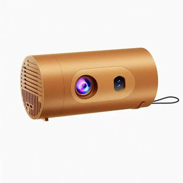 Main image of Portable Home Mini Video Cinema With Aluminum Alloy Body Lightweight Build And Rear Strap Point suitable gaming presentations home entertainment , Orange , US Plug