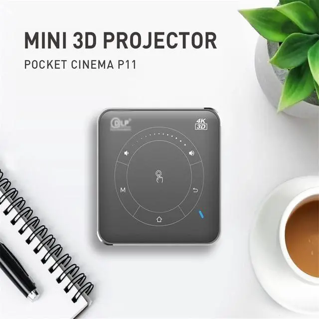 Alt view image 4 of 7 - Mini Projector 4K DLP Android 9.0 Support video Beamer Mobile Phone with Battery