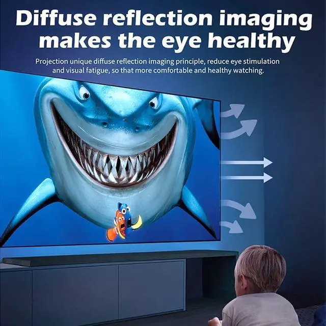 Alt view image 5 of 7 - H5 Mini Led Projector 1920*1080p Resolution Support Full Video Beamer for Home Cinema Theater Pico Movie Projectors