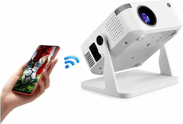 Alt view image 4 of 6 - Mini Projector, HA109 Mini Projector Android11 WiFi6 BT5.0 720P ,for Bedroom/Outdoor(Black)