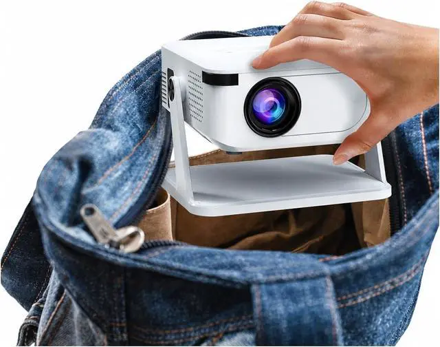Alt view image 5 of 6 - Mini Projector, HA109 Mini Projector Android11 WiFi6 BT5.0 720P ,for Bedroom/Outdoor(Black)