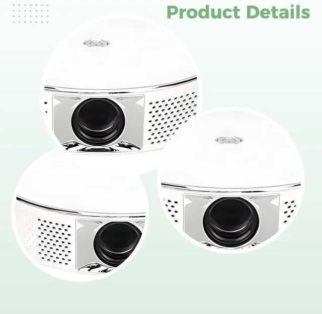 Alt view image 5 of 5 - Mini Projector, Portable Movie Projector with Smart Control, Auto Focus and ±40° Keystone Correction, Wireless Mirroring, 720P 1080P Supported, 200 ANSI, 7.9 x 2.6 in / 200 x 67 mm