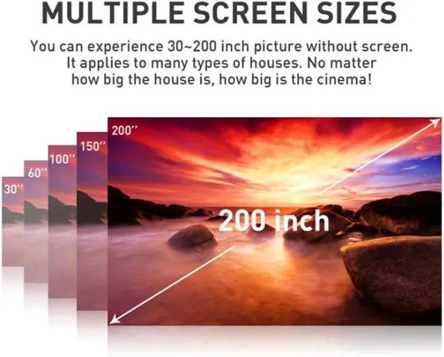 Alt view image 4 of 7 - Projector Mini Android 9.0 4000mAh battery,Support 4K Miracast Airplay Mobile Video Beamer