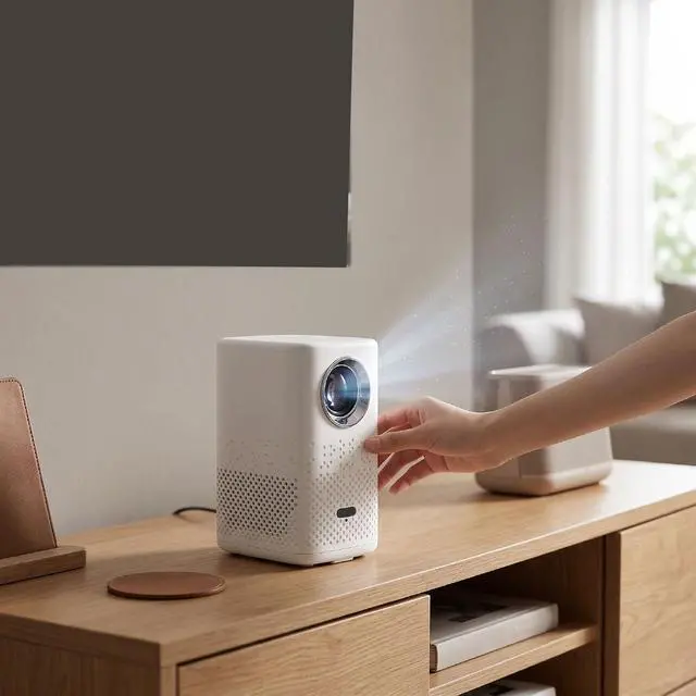 Alt view image 3 of 7 - Portable Projector with 720P Resolution WiFi Bluetooth (US)