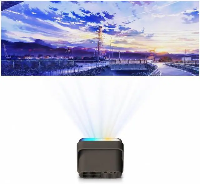 Alt view image 5 of 7 - Mini Projector P40 4K Projector Wi-Fi 6 Bluetooth 5.4 Android Portable for Movie Home Outdoor