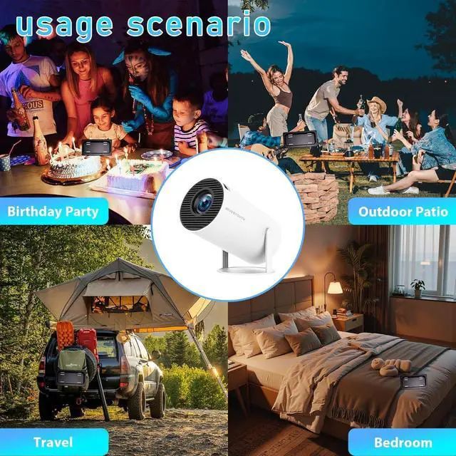 Alt view image 3 of 7 - Arcade Vision game projector with controllers, Gaming Video 2-IN-1 4K Projector Built in 30,000+ Retro Games Gifts for Men/Teens/Kids