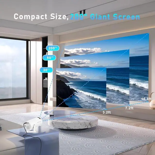 Alt view image 4 of 7 - Arcade Vision game projector with controllers, Gaming Video 2-IN-1 4K Projector Built in 30,000+ Retro Games Gifts for Men/Teens/Kids