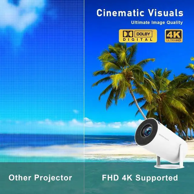 Alt view image 5 of 7 - Arcade Vision game projector with controllers, Gaming Video 2-IN-1 4K Projector Built in 30,000+ Retro Games Gifts for Men/Teens/Kids