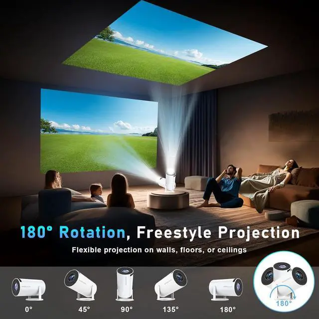 Alt view image 6 of 7 - Arcade Vision game projector with controllers, Gaming Video 2-IN-1 4K Projector Built in 30,000+ Retro Games Gifts for Men/Teens/Kids