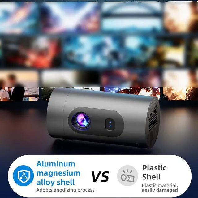 Alt view image 6 of 7 - GOWENIC 4K Supported Projector with 180 ANSI Auto Focus 30000H LED 1200:1 Contrast 30-150in Screen for 14 Home Theater (Silver)