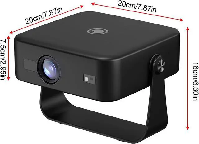 Alt view image 7 of 7 - 4K Projector, Autofocus 90 Rotatable Home Theater Projector, 30 200 Inch Screen, Portable Outdoor Mini Projector with 1+8GB Storage, Ideal for Home Cinema Gaming