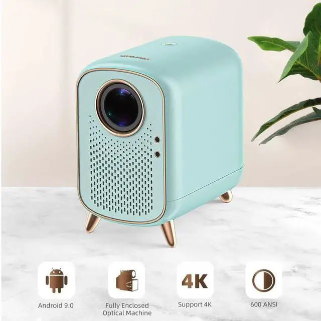 Alt view image 2 of 4 - Portable Projector 1080P Smart 8000 Lumens Home Theater Video LED Mini