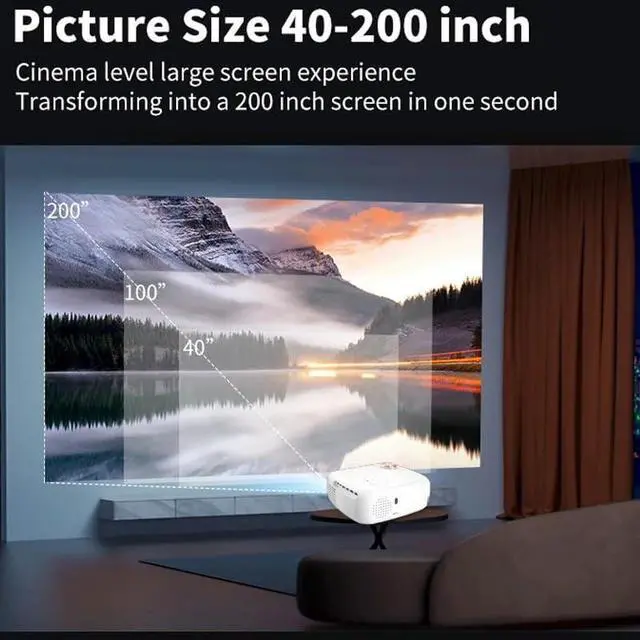 Alt view image 4 of 6 - Mini Projector Native 1920 X 1080P LED Home Theater Cinema Movie Proyectors