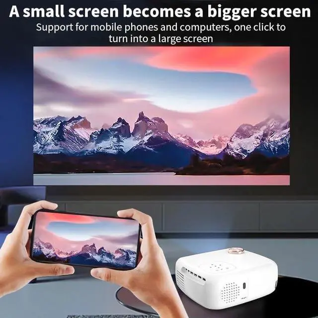Alt view image 5 of 6 - Mini Projector Native 1920 X 1080P LED Home Theater Cinema Movie Proyectors