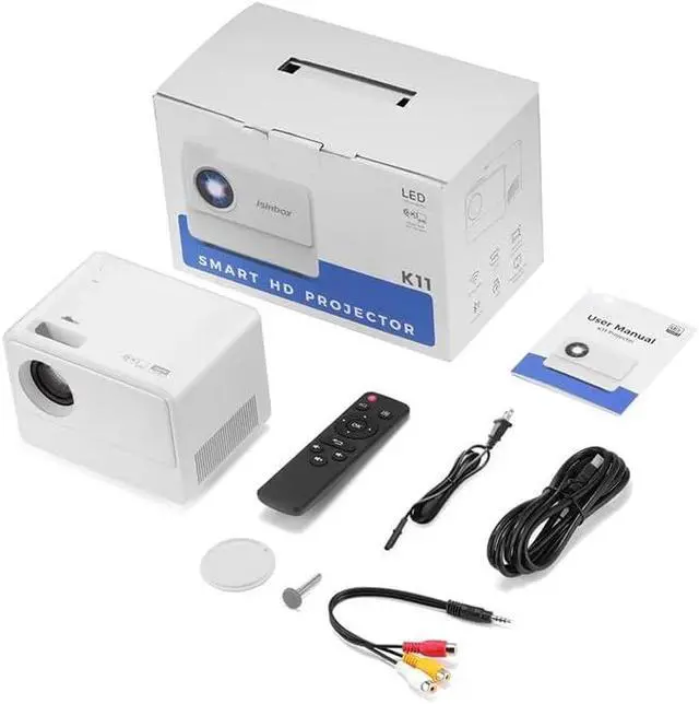 Alt view image 5 of 6 - Projector Portable Projectors Port 5G Samrt TV Support 1080P Video Home Cinema Theater