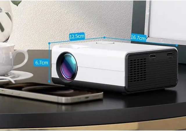 Alt view image 2 of 6 - Mini Projector Native1280 X 720P LED Android 2.4G/5GWiFi Video Home Cinema Smart Movie Game Proyector