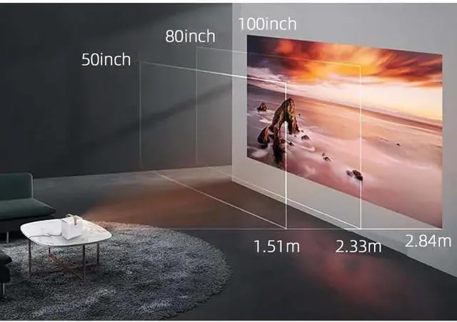 Alt view image 4 of 6 - Projector 1920x1080P MINI VideoProjector Home Theater Phone LED Beamer Support 4k Video Via Port