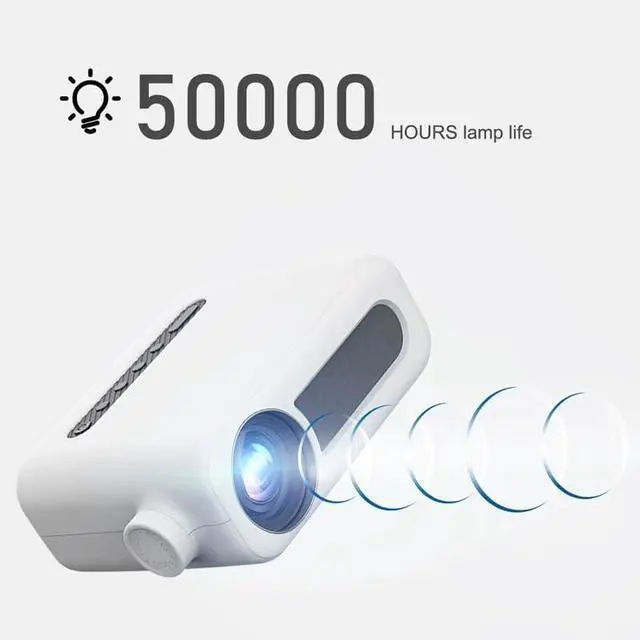 Alt view image 3 of 7 - Mini Projector 1080P Video Portable Home Theater 300ANSI Supported 4K 5G for Smartphone LED