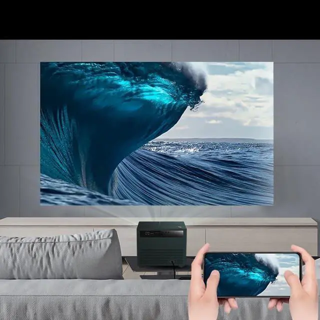 Alt view image 6 of 7 - Home Projector Living Room Wall Projection Intelligent Voice Portable Dormitory Bedroom Theater